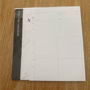 Cloth & Paper Reflection Planner Inserts A5